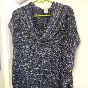 Dressbarn Cowl Neck Knit Sweater Overshirt/Poncho 1X
